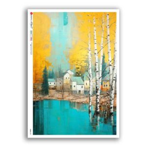VIEWS-0207. Carta di Riso paesaggi per decoupage