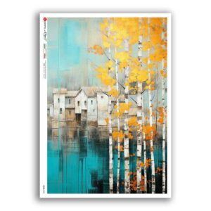 VIEWS-0208. Carta di Riso paesaggi per decoupage