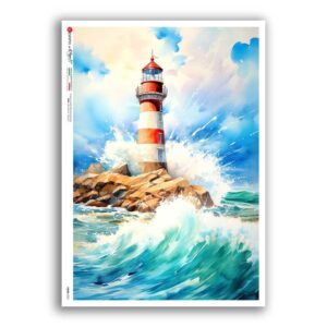 VIEWS-0221. Carta di Riso paesaggi per decoupage