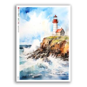 VIEWS-0223. Carta di Riso paesaggi per decoupage