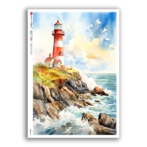 VIEWS-0224. Carta di Riso paesaggi per decoupage