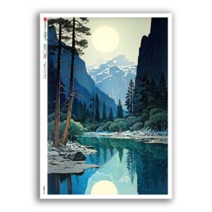 VIEWS-0226. Carta di Riso paesaggi per decoupage