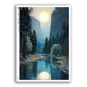 VIEWS-0228. Carta di Riso paesaggi per decoupage