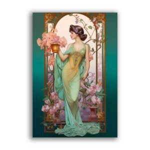 GF-ART NOUVEAU-035. Carta di riso grande formato