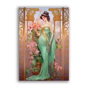GF-ART NOUVEAU-036. Carta di riso grande formato