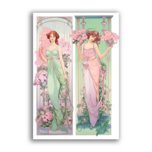 GF-ART NOUVEAU-039. Carta di riso grande formato