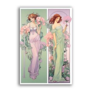 GF-ART NOUVEAU-040. Carta di riso grande formato