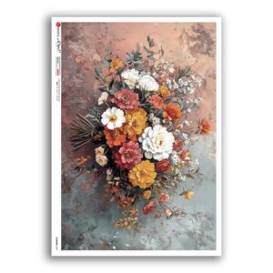 FLOWERS-0429. Carta di riso fiori per decoupage.