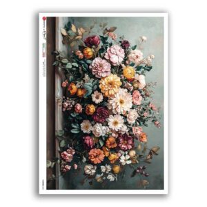 FLOWERS-0430. Carta di riso fiori per decoupage.