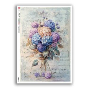 FLOWERS-0436. Carta di riso fiori per decoupage.
