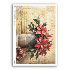 FLOWERS-0439. Carta di riso fiori per decoupage.