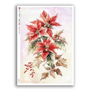 FLOWERS-0440. Carta di riso fiori per decoupage.