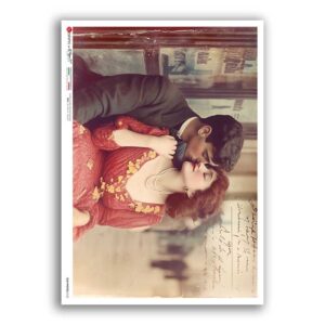 OLD-PHOTOS-0122. Carta di riso vittoriana per decoupage.