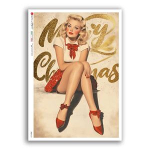 PINUP-0049. Carta di riso pin-up per decoupage.