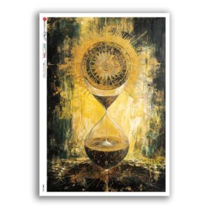 TIME-0063. Carta di riso orologi per decoupage.