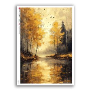 VIEWS-0230. Carta di Riso paesaggi per decoupage