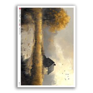 VIEWS-0232. Carta di Riso paesaggi per decoupage