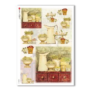 FLOWERS-0176. Carta di riso fiori per decoupage.