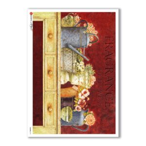 FLOWERS-0179. Carta di riso fiori per decoupage.