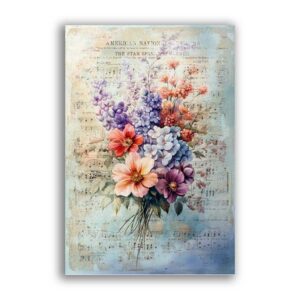 GF-FIORI-100. Carta di riso grande formato