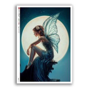 FAIRIES-0124. Carta di riso fate per decoupage.
