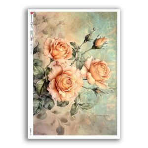 FLOWERS-0443. Carta di riso fiori per decoupage.