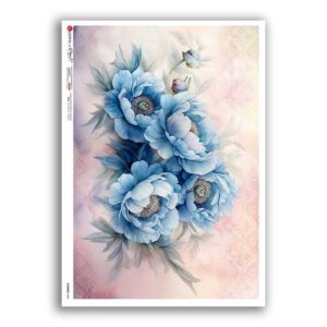 FLOWERS-0444. Carta di riso fiori per decoupage.