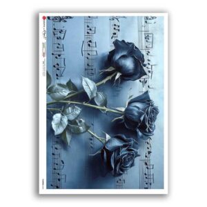 FLOWERS-0446. Carta di riso fiori per decoupage.