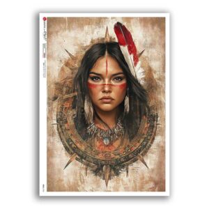 FOLK-0100. Carta di riso etniche per decoupage.