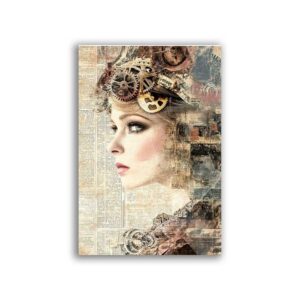 GF-STEAMPUNK-002. Carta di riso grande formato
