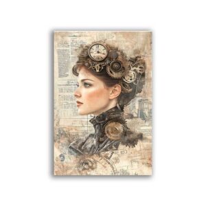 GF-STEAMPUNK-005. Carta di riso grande formato
