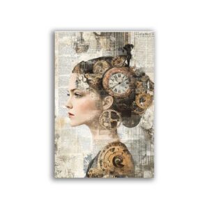 GF-STEAMPUNK-008. Carta di riso grande formato