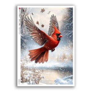 CHRISTMAS-0384. Carta di riso vittoriana Natale per decoupage.