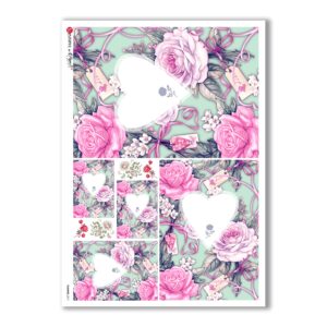 FLOWERS-0211. Carta di riso fiori per decoupage.