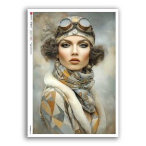 STEAMPUNK-0010. Carta di riso punk per decoupage.