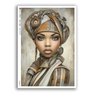 STEAMPUNK-0012. Carta di riso punk per decoupage.
