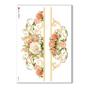 FLOWERS-0218. Carta di riso fiori per decoupage.