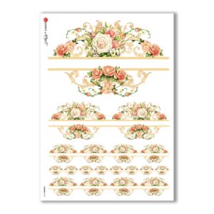 FLOWERS-0219. Carta di riso fiori per decoupage.