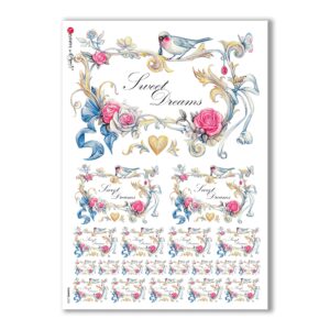 FLOWERS-0220. Carta di riso fiori per decoupage.