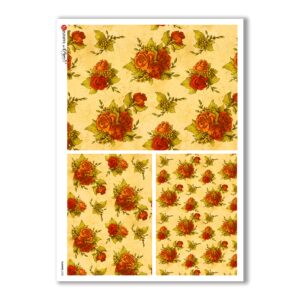 FLOWERS-0222. Carta di riso fiori per decoupage.