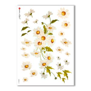 FLOWERS-0257. Carta di riso fiori per decoupage.