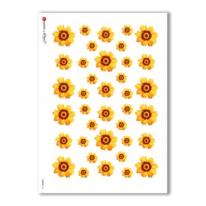 FLOWERS-0262. Carta di riso fiori per decoupage.