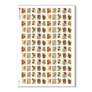 FLOWERS-0288. Carta di riso vittoriana fiori per decoupage.