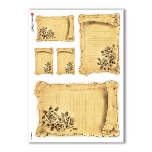 FLOWERS-0295. Carta di riso vittoriana fiori per decoupage.