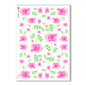 FLOWERS-0311. Carta di riso fiori per decoupage.