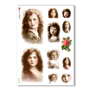 OLD-PHOTOS-0001. Carta di riso vittoriana per decoupage.