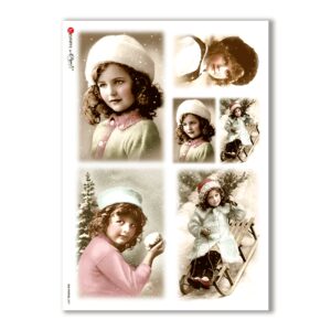 OLD-PHOTOS-0007. Carta di riso vittoriana per decoupage.