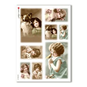 OLD-PHOTOS-0009. Carta di riso vittoriana per decoupage.
