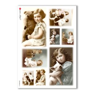 OLD-PHOTOS-0011. Carta di riso vittoriana per decoupage.