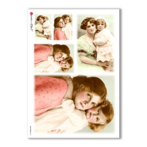 OLD-PHOTOS-0014. Carta di riso vittoriana per decoupage.